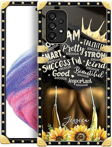 CARLOCA Funda compatible con Samsung Galaxy A53 5G, diseño de girasol, negro, dorado, de lujo, suave TPU duro, a prueba de golpes, protector para disponible en Yaxa Peru