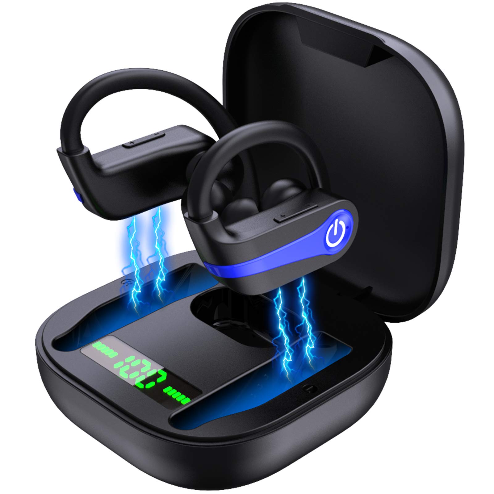 Wireless Earbuds, Bluetooth 5.1 Headphones Sport Wireless Earphones in Ear Noise Cancelling Earbuds with Mic Deep Bass Sports Earhooks IP7 Waterproof 40H Playtime Headset for Running Gym Sports