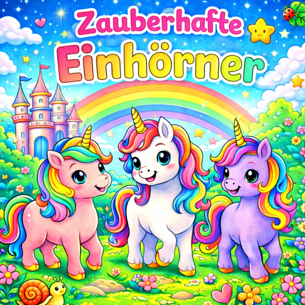 Zauberhafte Einhörner: Ein Ausmalbuch für Kinder ab 3 Jahren
