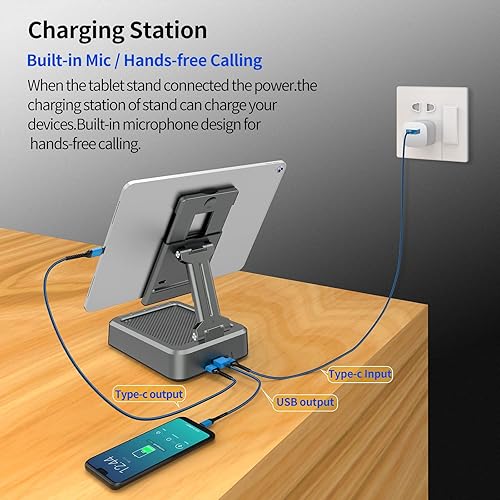 Miniatura 3 de Jteman Soporte inalámbrico para tablet con altavoz Bluetooth, ajustable con altavoces Bluetooth, regalos para mujeres y hombres, accesorio de cocina