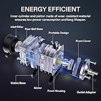 Vista 6 de Vivosun Bomba de aire comercial 1110 GPH 8 salidas 40W 70L/min para acuario y sistemas hidropónicos