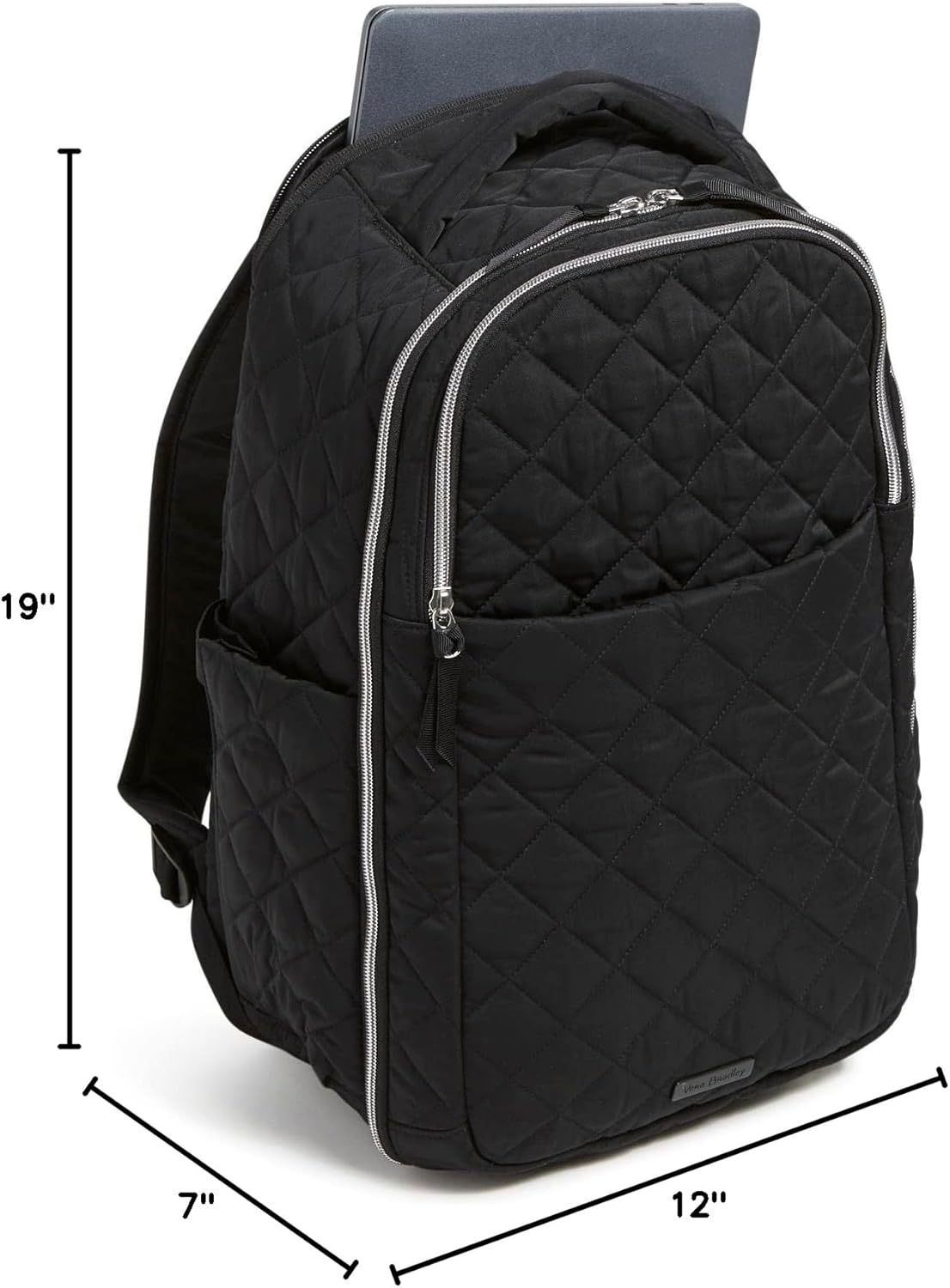 Vera Bradley Women's Performance Twill Travel Backpack Travel Bag, Black, One Size - Image 8