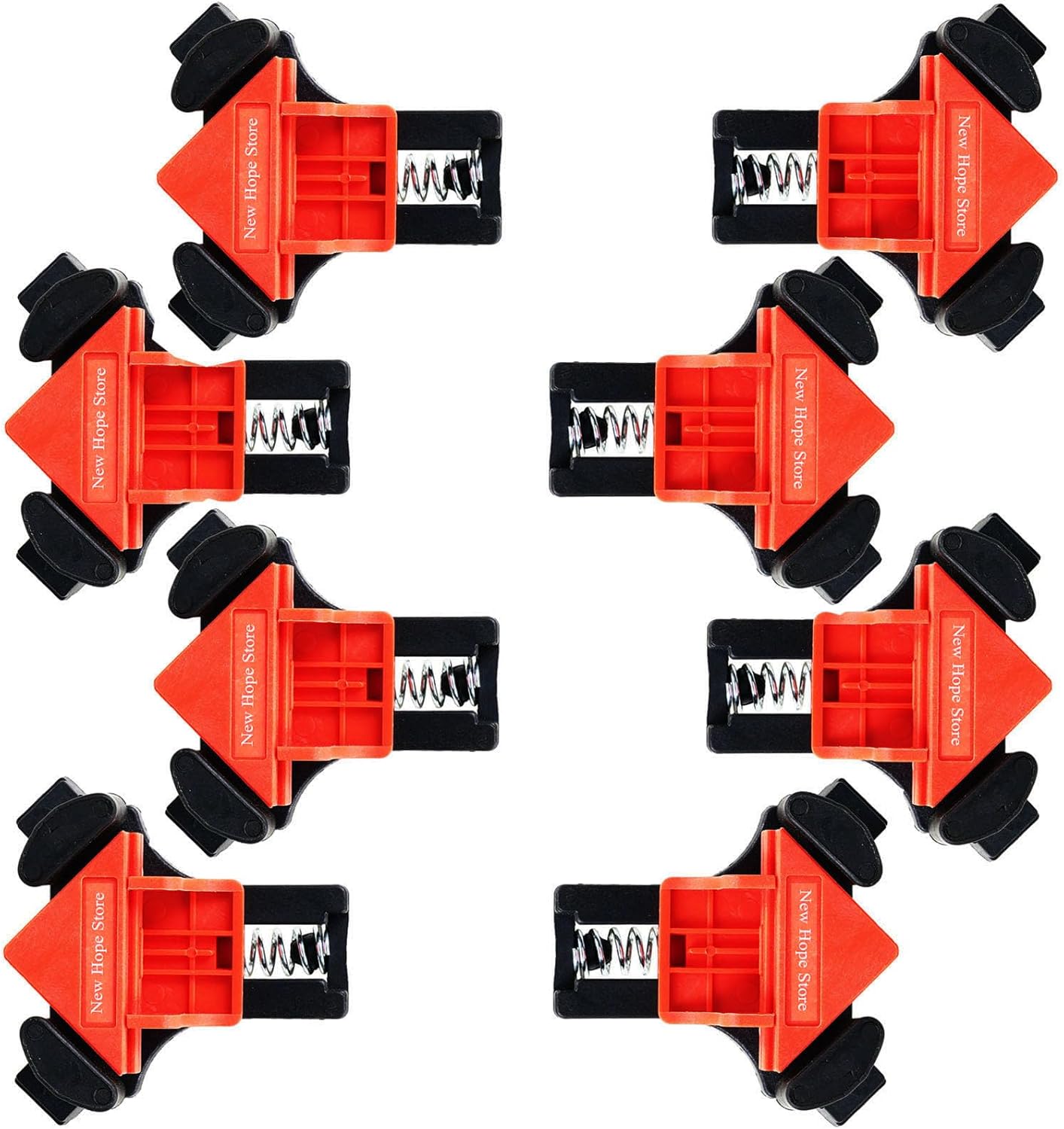 Woodworking 90 Degree Angle Corner Clamps, 8pcs ABS Adjustable Swing Corner Clip Fixer Carpenter Right Angle Fixing Clamps for Drilling, Making Cabinets, Photo Framing, Crafting Projects - Amazon product rated Grade B