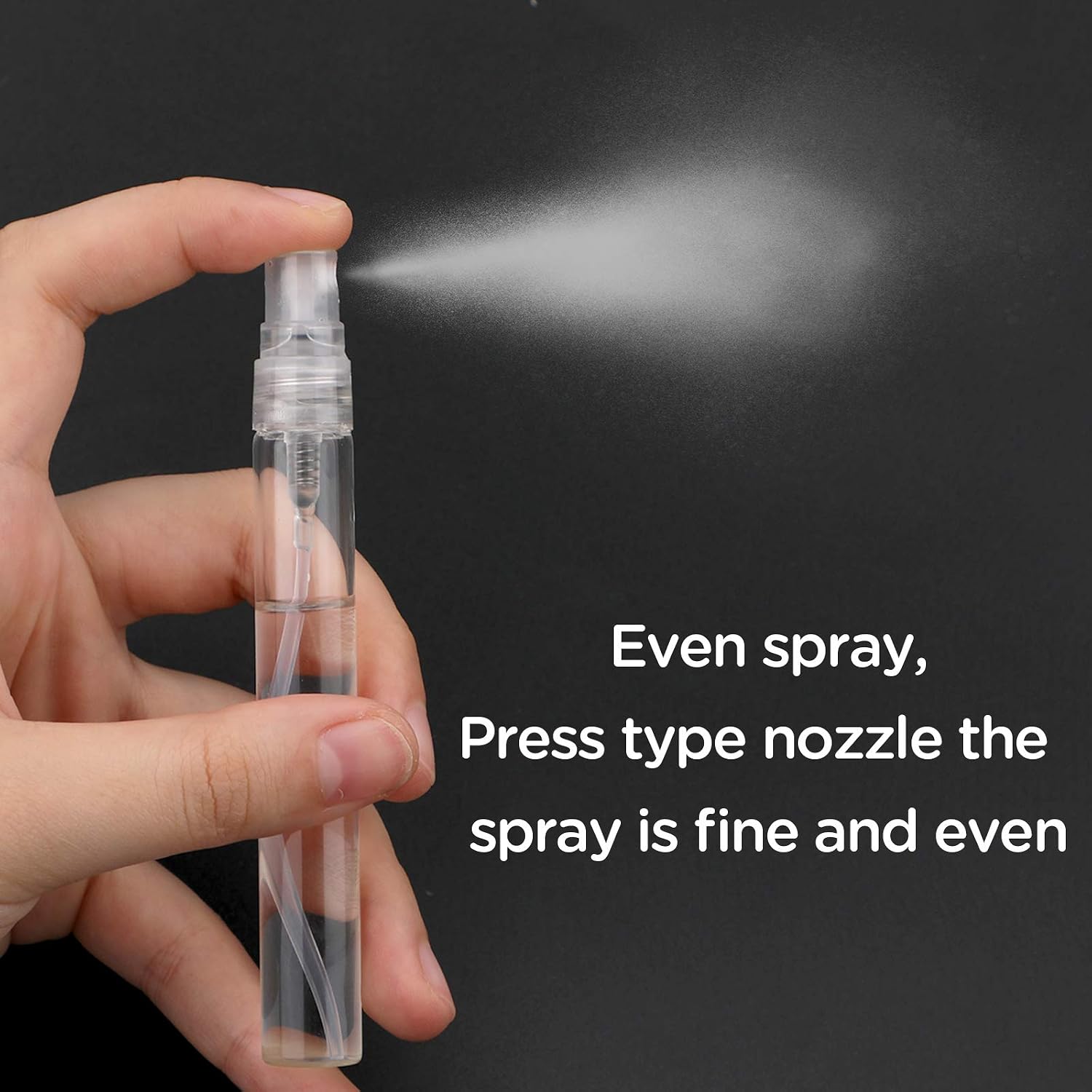 SAVITA 5PCS 10ml Clear Spray Bottle Refillable Perfume Atomizer Small Fine Mist Empty Glass Liquid Containers for Essential Oils, Perfumes Personal Beauty Care