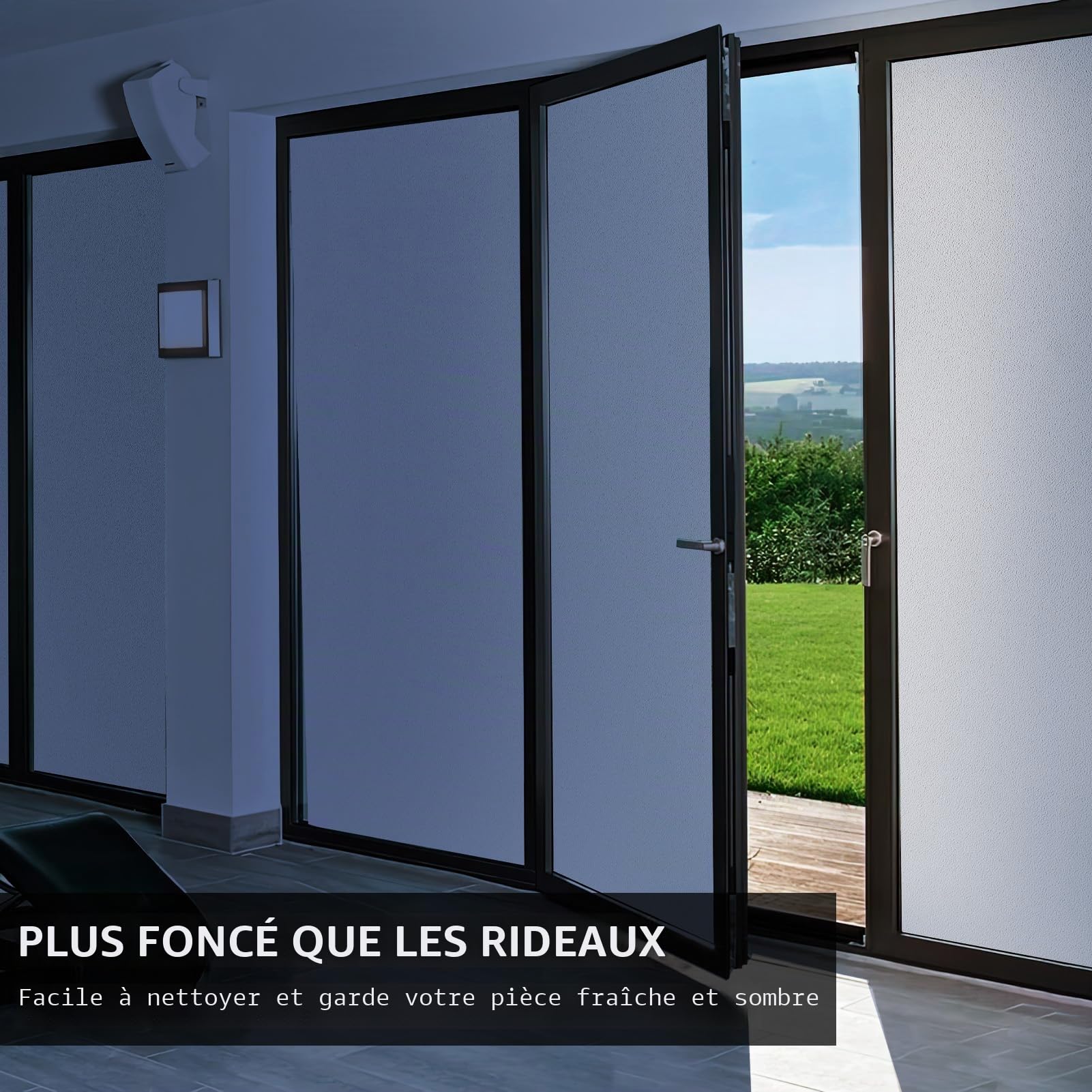 Film Opaque Blanc pour Vitre, Film Fenêtre Anti Regard, 90x200cm | Film Électrostatique Occultant, Autocollant, Opacifiant Vitrage Intimité, Film Repositionnable pour Chambre, Salon, Cuisine