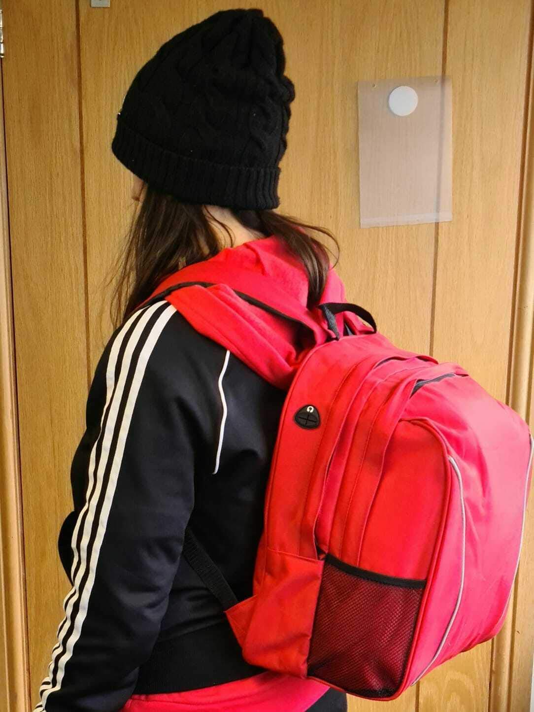 Mapac Boys Red Backpack Rucksack Bag Travel Sport Hiking School Work Holdall Girls Adult (Red)
