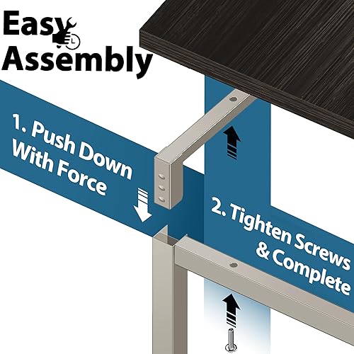 Miniatura 24 de SHW - Escritorio de 32 pulgadas para computador, oficina en casa, roble Roble,Negro,Espresso,Marrón