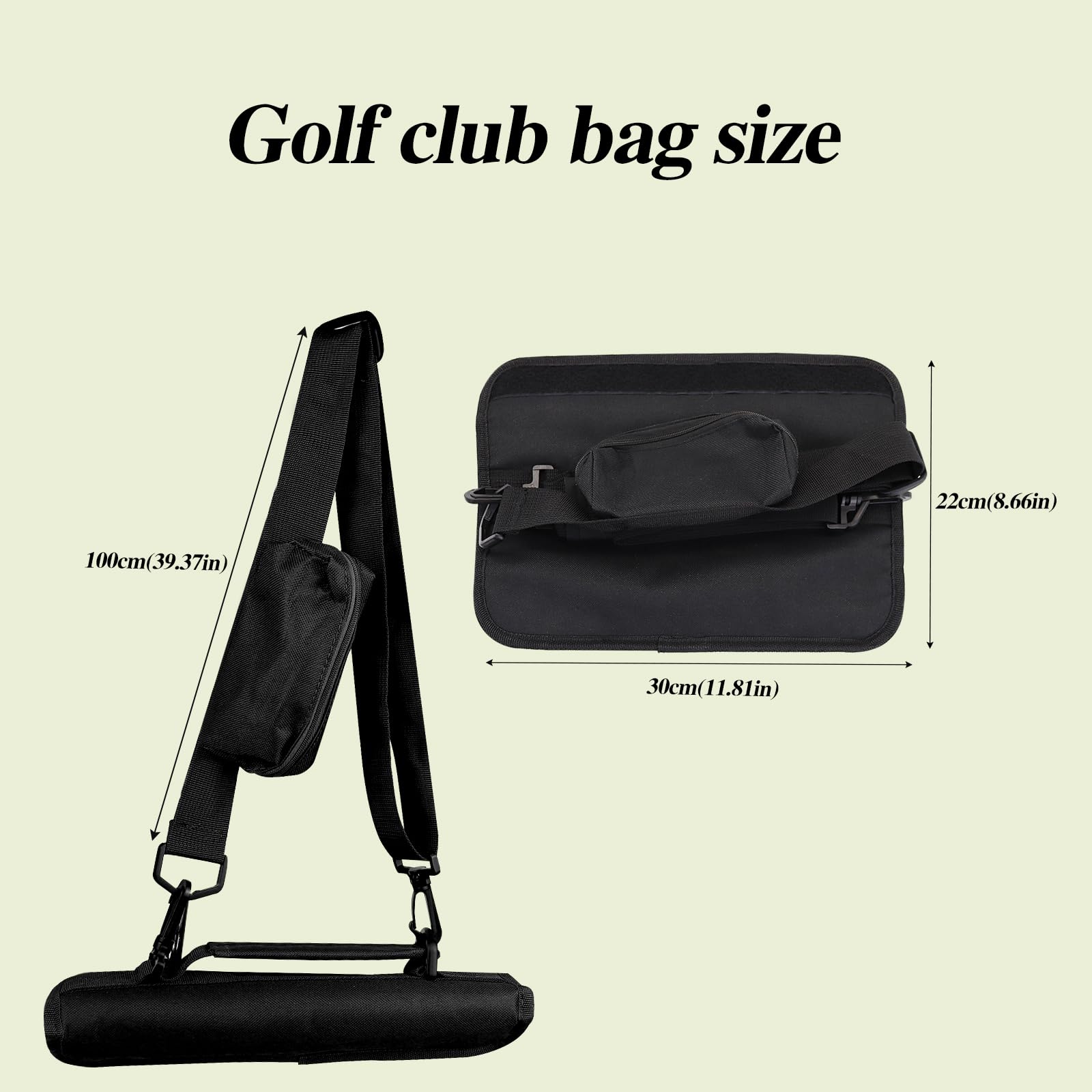 Bolsa de golf plegable para hombre y mujer con bolsillo y correa para 3-5 palos
