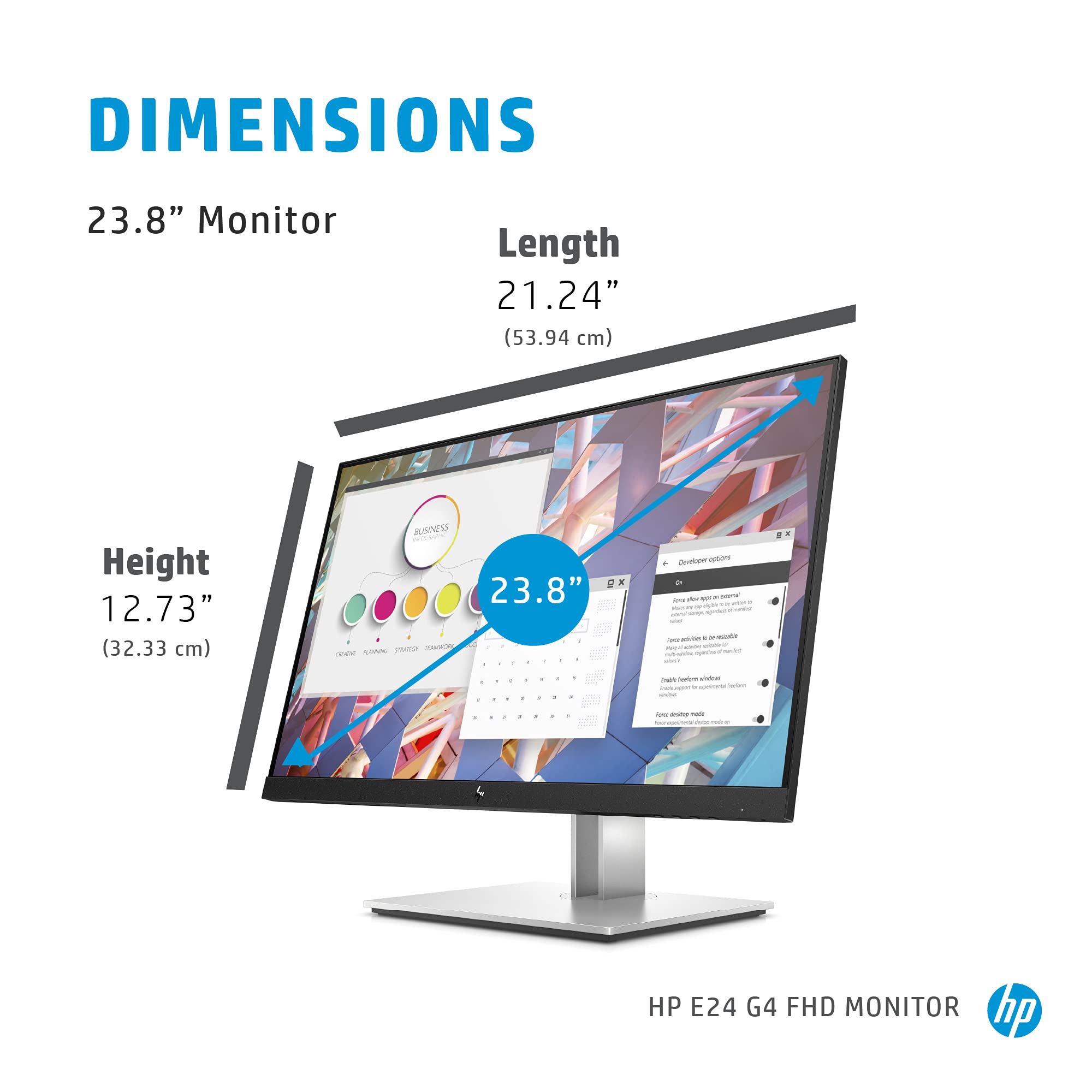 HP E24 G4 23.8インチFHD IPS 液晶モニター HP E24 G4 23.8-inch/60.4 cms 1920 x 1080 Pixels Full HD IPS Panel