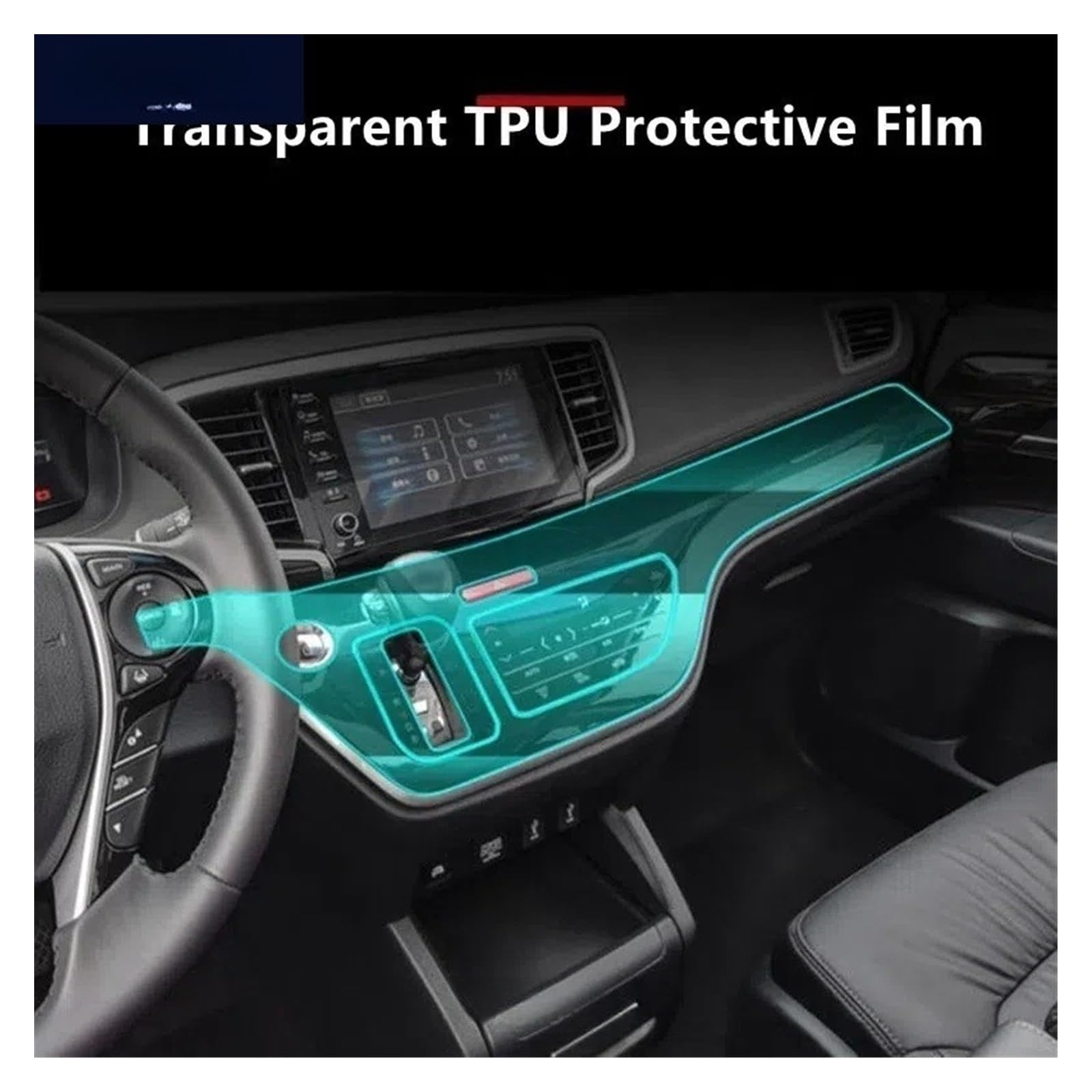 para Ho&nda para Od&yssey 17-21 Consola Central Interior De Coche Película Protectora Transparente TPU Anti-arañazos Accesorios Reparación Reajuste Protector Pantallas