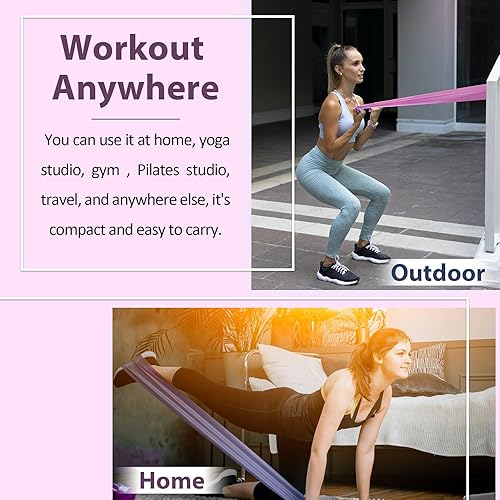 Miniatura 3 de Bandas de resistencia para entrenamiento, bandas de terapia física, bandas elásticas y de ejercicio para estiramiento, adecuadas para