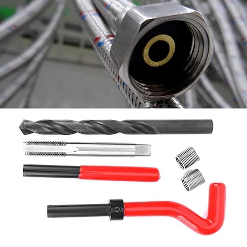 Miniatura 2 de Jeanoko Kit de reparación de roscas M11x1.25 Insertos de rosca de acero inoxidable Kit de grifo de reenhebrado de rosca hembra accesorio de