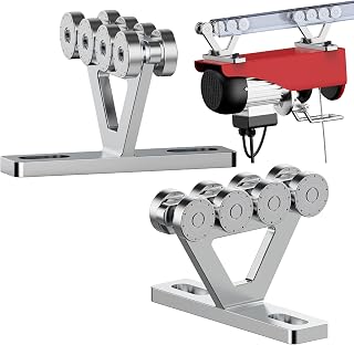 SKTREX 8 Wheel Hoist Trolley with Rollers - Strut Trolley Assembly for Electric Hoist - Fits 1-5/8" Wide and Taller Strut Channel - High Strength and Silent Operation