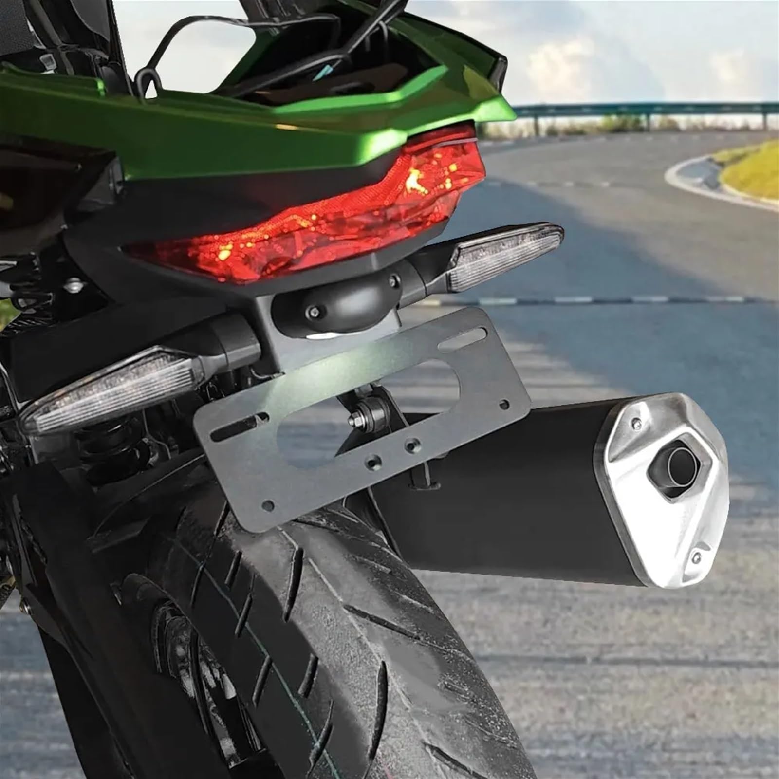 VVKFTP Portatarga Moto in Targa per Kawasaki per Ninja 400 250