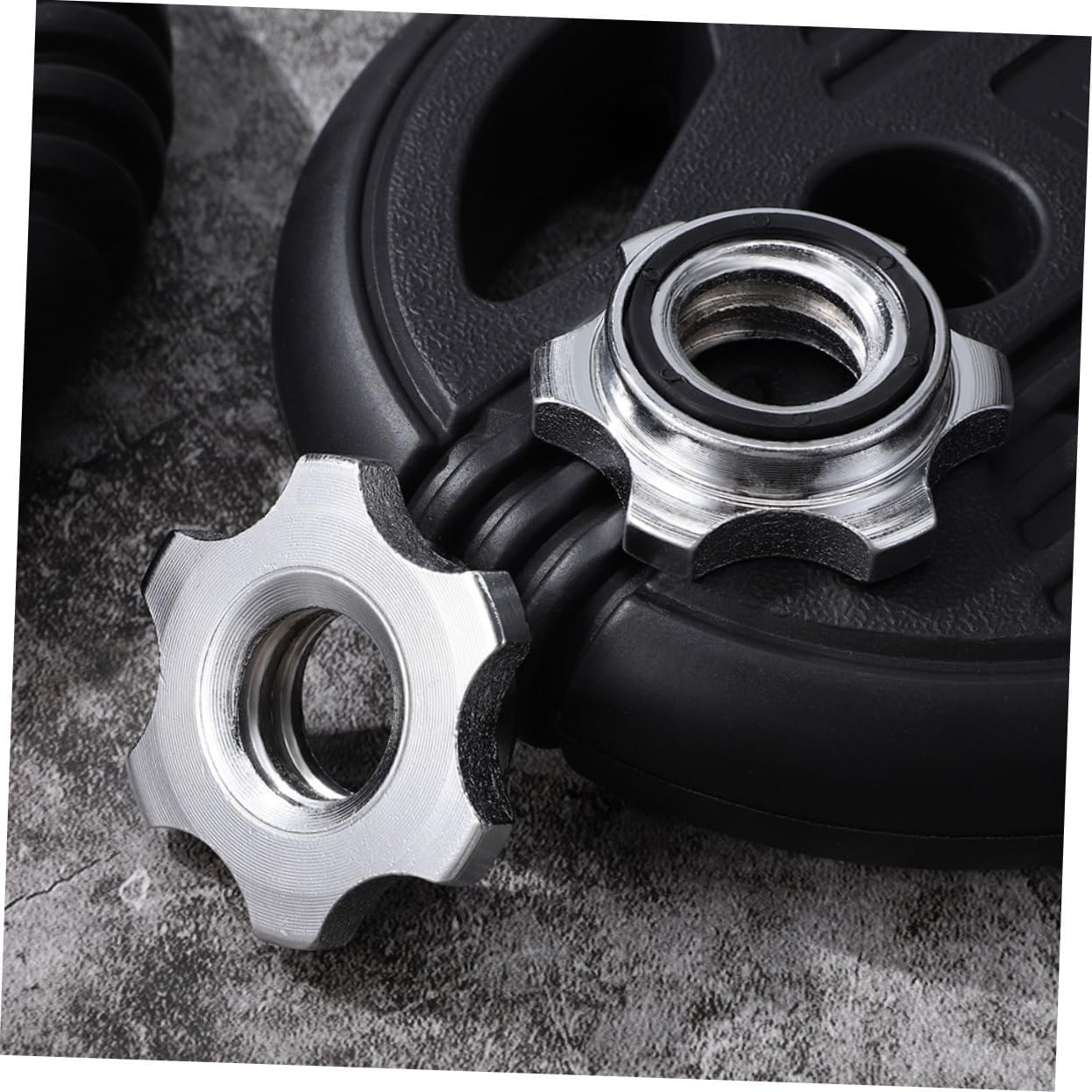 POPETPOP Dumbbell Hex Nut Barbell Dumb Bells Hex Security Nut Dumbbell Anti-Slip Nut Hex Nuts White Cast Iron