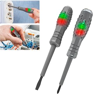 2-in-1 High Torque Strong Magnetic Screwdriver Electricity Detector, Non-Contact Voltage Tester Pen, Dual-Light Measuring Electric Pen & Screwdriver for Ac/Dc Circuit Detection (All)