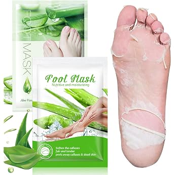 2 Paar Fu maske Hornhaut Socken Abgestorbene und Entfernt Effektiv Feuchtigkeitsspendende Fussmaske Fu pflege f r Zarte F e Exfoliating Fussmaske f r M nner und Frauen Aloen