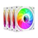 Ant Esports Sciflow 120mm 3 IN 1 ARGB Case Fan Kit - White, RGB Controller, Remote Controller, PWM Control, 1500 RPM, 65.4 CFM Airflow gallery image