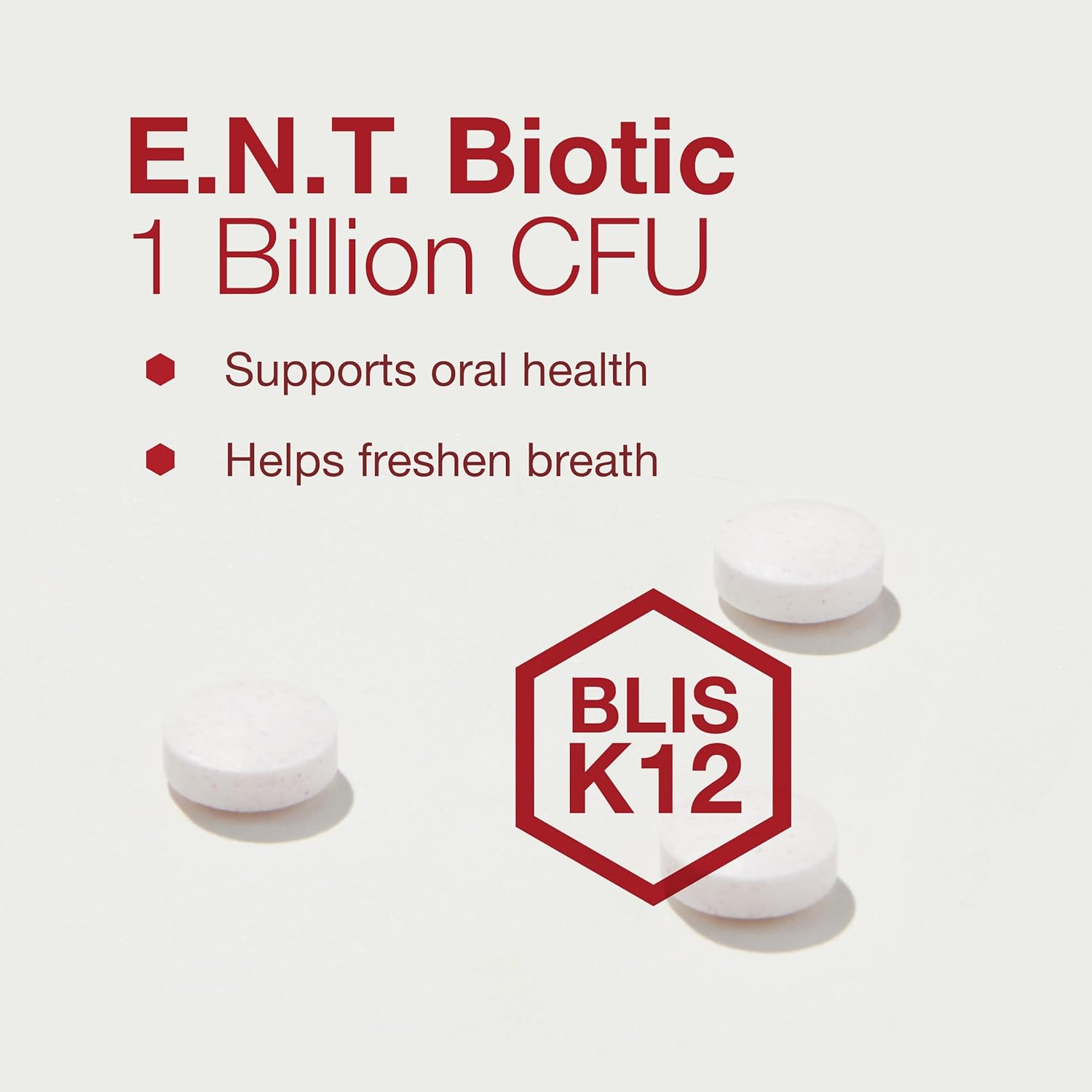 PROTOCOL FOR LIFE BALANCE E.N.T. Biotic - Probiotic Lozenge - Oral & Throat Health* - 1 Billion CFU - Immune Support* - Refrigerate for Live Bacteria - Nut & Soy Free - 60 Lozenges