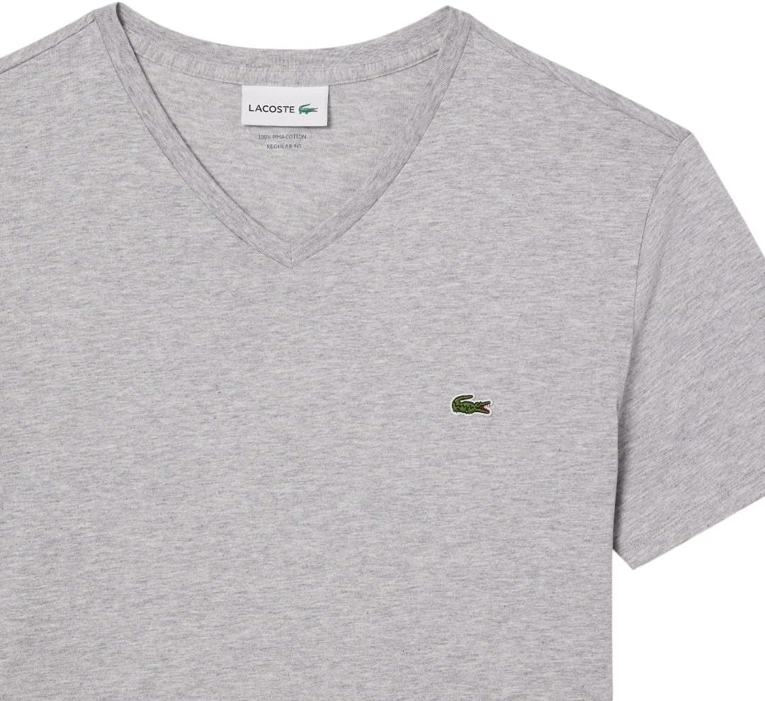 Lacoste Men's Short Sleeve V-Neck Pima Cotton Jersey T-Shirt