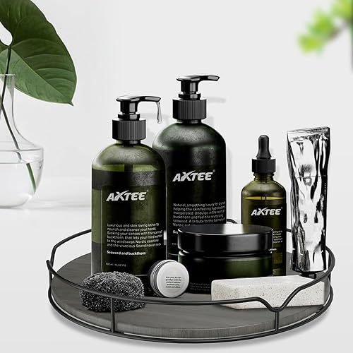 Miniatura 7 de Lazy Susan - Organizador giratorio con alfombrilla antideslizante para gabinete, despensa, cocina, encimera, refrigerador, oficina, madera de pino,