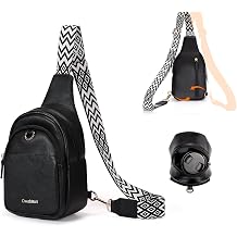 Cwatcun Stylish PU Leather Camera Sling Bag for DSLR/SLR/Mirrorless, Lightweight Crossbody Chest Pack Small Camera Case Compatible with Sony/Canon/Fuji for Daily/Travel/Street Photography