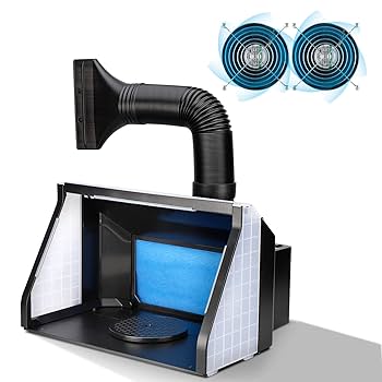 Amazon | Anesty 塗装ブース 2基フアン LED照明 スプレーブース