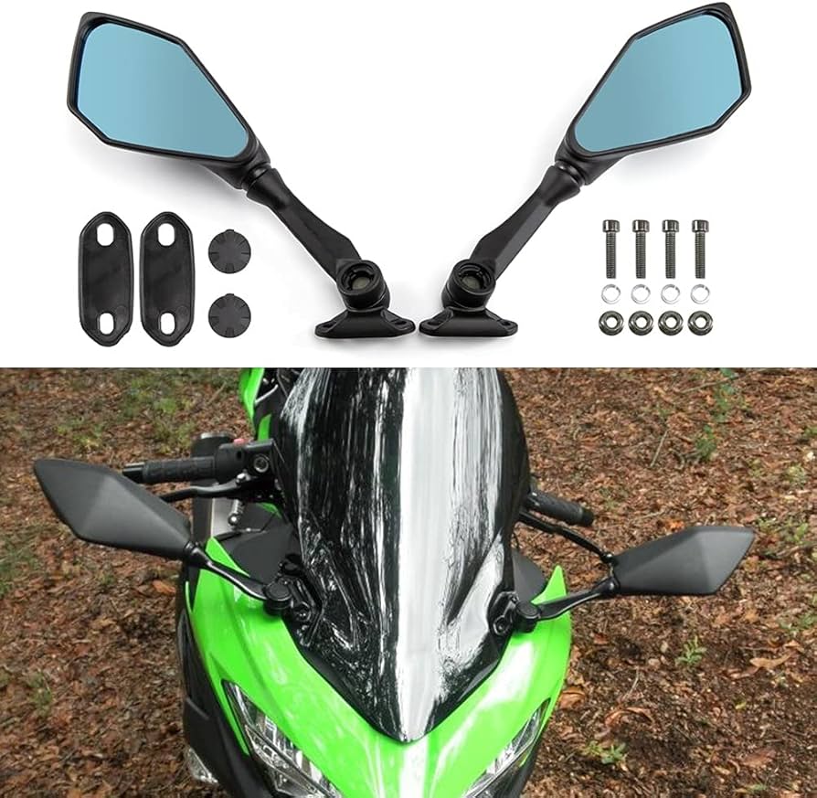 オートバイバーエンドミラー カワサキ忍者 300 250 ZX 6R 636