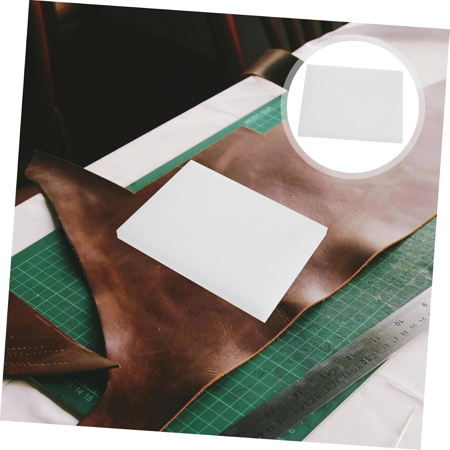 SEWACC DIY Leather Punching Board Mat for Precise Leathercraft Making Soft Backing Pad for Leatherworking Tool for Crafting and Textile Projects