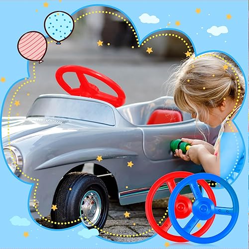 Miniatura 3 de Libima Paquete de 2 volantes de juguete para niños de 10.43 pulgadas, juguetes de plástico para casa de juegos al aire libre, rueda de barco pirata