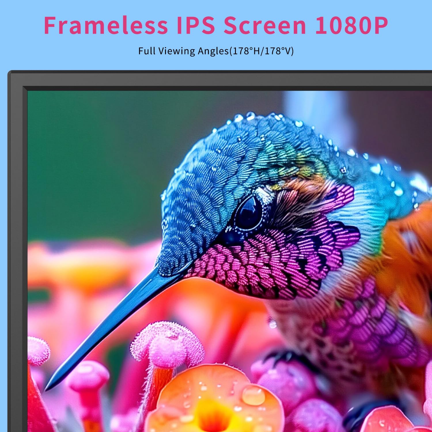 TV 20 inch,Small Kitchen Flat Screen TV with Headphones Port,HDMI,USB and VGA Ports,DV-12V Cable & AC Adapter for use in Your Bedroom & Caravan (Full View Television)