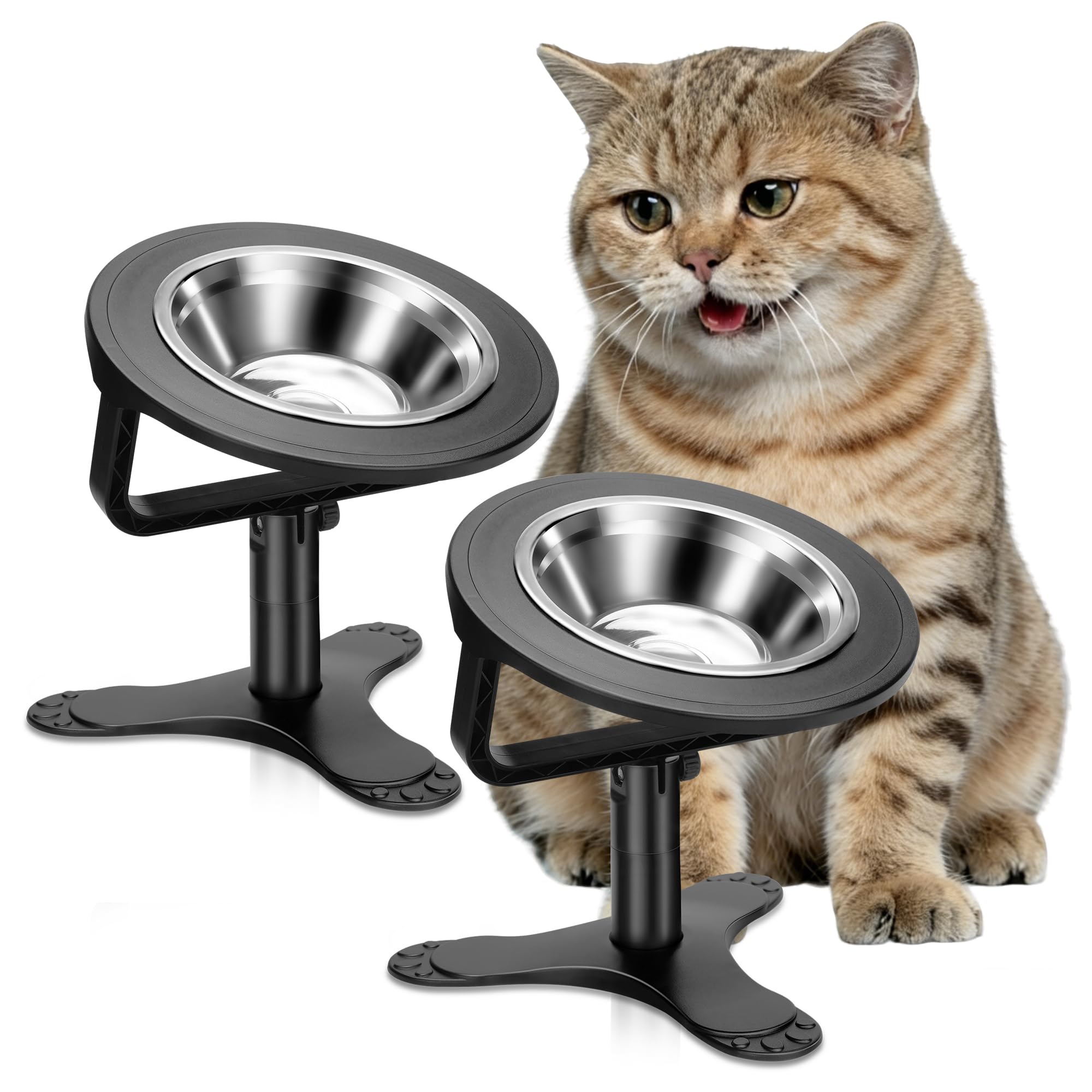 Gamelle surélevée chat support réglable hauteur contre reflux gastrique