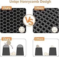 Vista 7 de Tapete para Arena de Gatos-30"X24" Tapete Grande para Caja de Arena Atrapante para Gatitos EVA Diseño de Panal de Doble Capa, A Prueba de Orina e