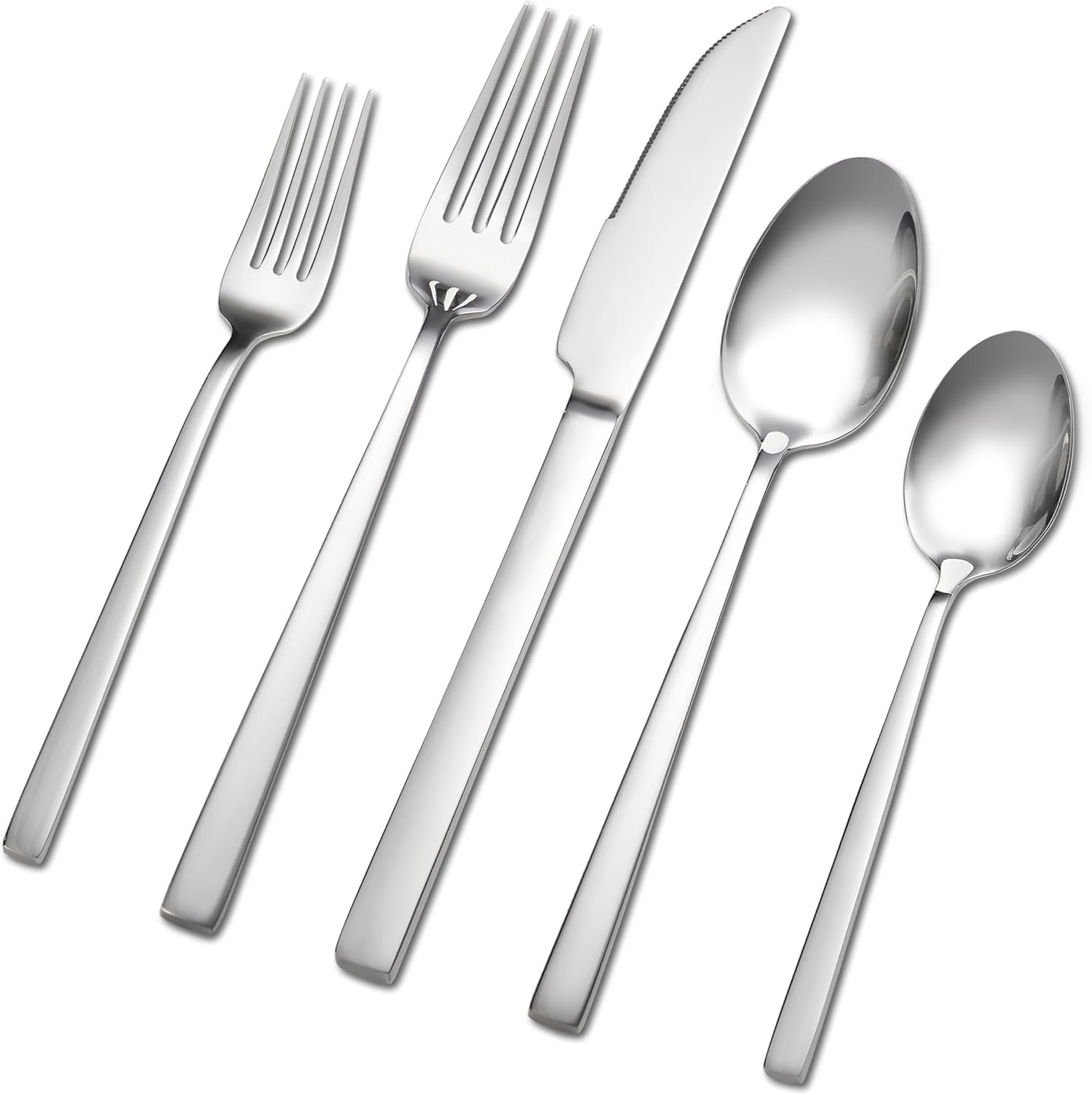 Silverware Set, 40 Piece Flatware Cutlery Set for 8, Stainless Steel Silverware Mirror Polished Dishwasher Safe for Home, Restaurant, Wedding, Party