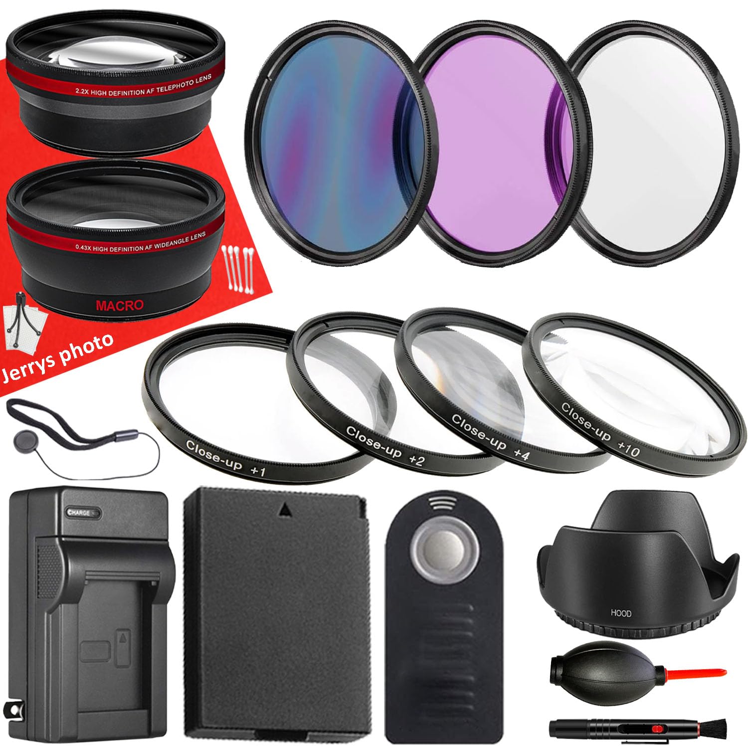 67mm Accessory Bundle for Canon EOS RP + Wide Angle and Telephoto Lens + Battery + Battery Charger + Filters + More (17pc Bundle)