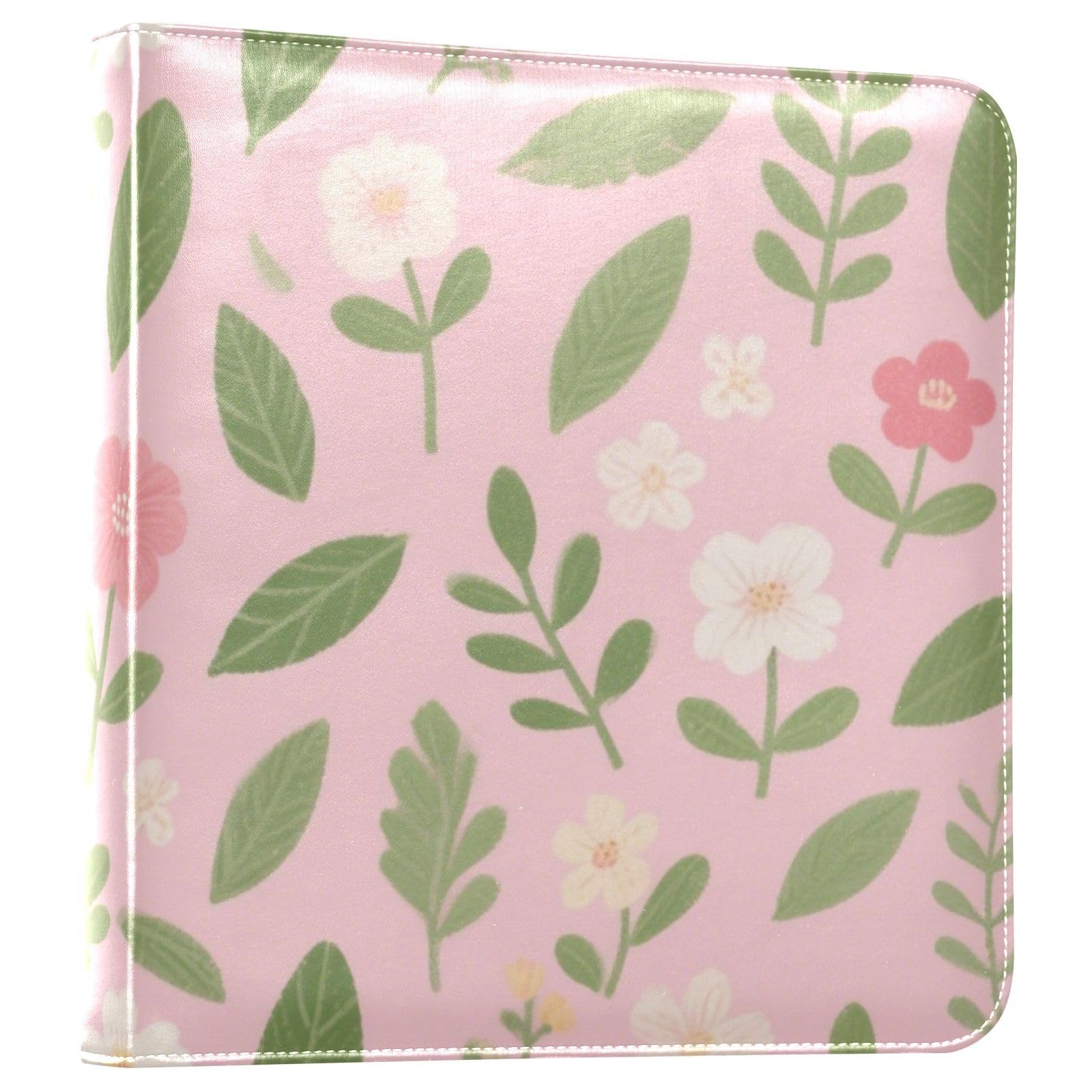 Photo Album 4x6, 5x7,6x8,Artificial Leather Photo Albums with 20 Detachable Sheets Plant Pattern for Family Wedding,Multi 24