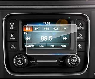 LFOTPP Car Navigation Screen Protector for 2013-2020 D*odge Ram 1500 2500 3500 5 Inch uConnect Screen, Tempered Glass 9H Hardness Car Infotainment Stereo Display Center Touchscreen Protective Film