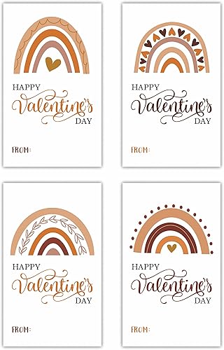 Etiquetas de regalo para el día de San Valentín calcomanías autoadhesivas con temática de arco iris de San Valentín paquete de 40 etiquetas de