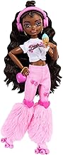 Barbie Dream Besties Barbie Brooklyn Dark Brown Rollerblading Doll with 9 Accessories Music and Video Theme JFX97