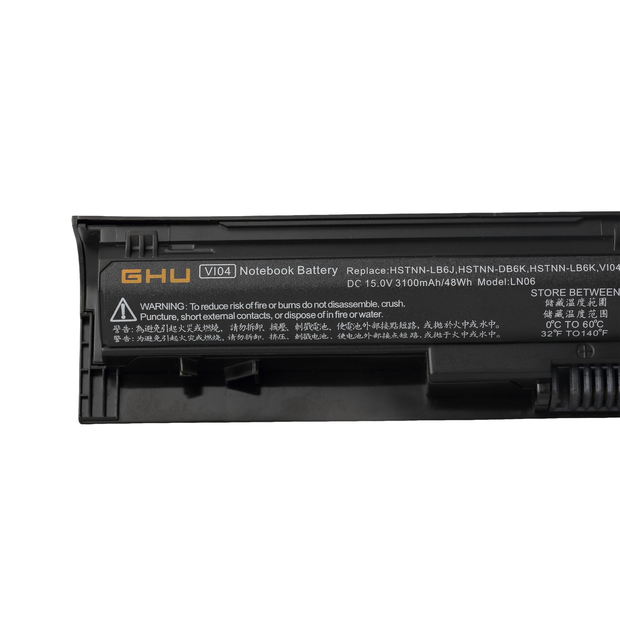 GHU Batteria 48Wh Vi04 Per HP Envy 14 15 17 E Pavilion - Sostituzione 756743-001, 756745-001, Nero