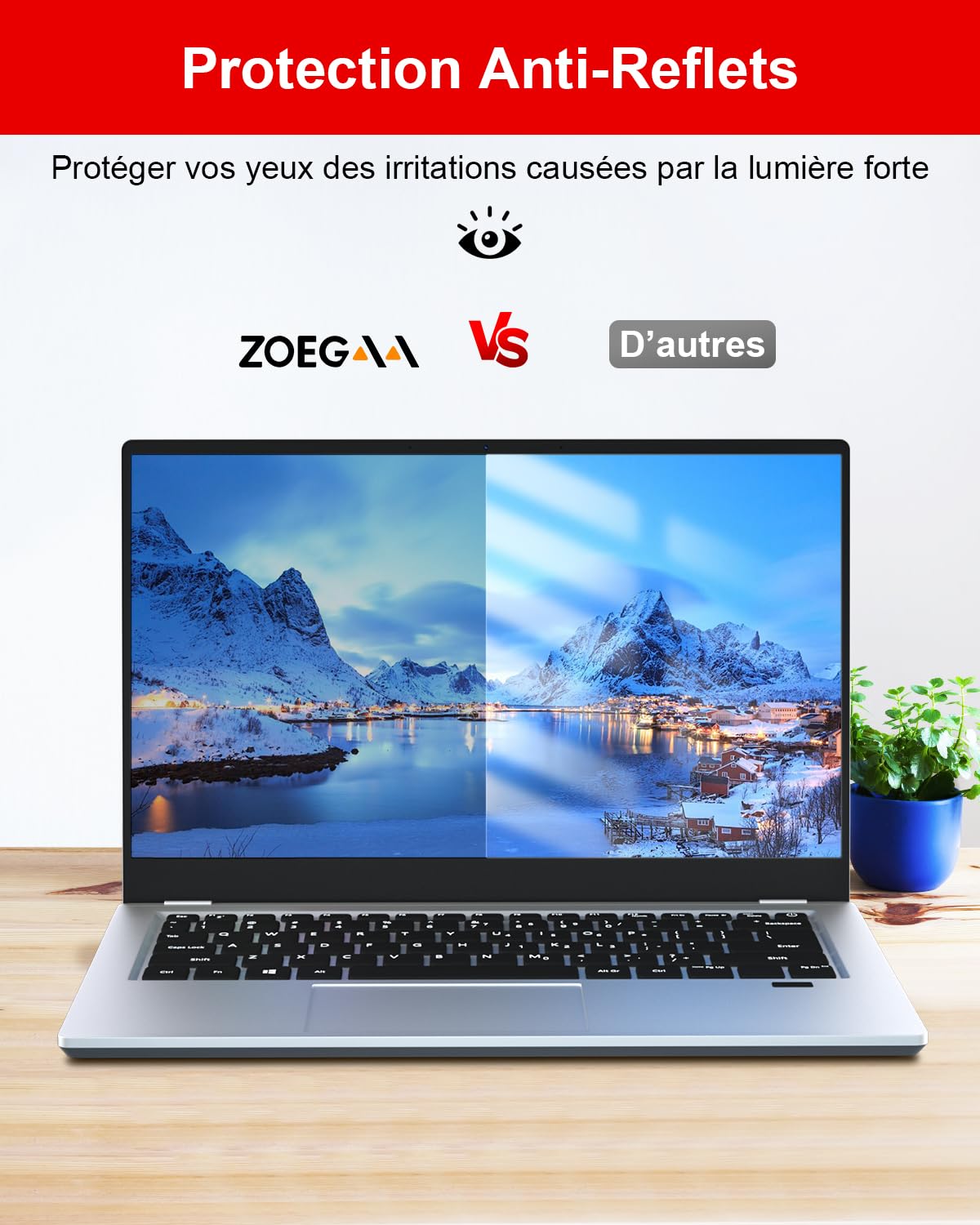 360° 15.6 Pouces Filtre de Confidentialité 16:9,New 2025 Protection Ecran Anti-Espion Anti-Reflet,Laptop Privacy Screen Protector Compatible avec Lenovo/Dell/HP/Asus/Samsung/Acer/ThinkPad