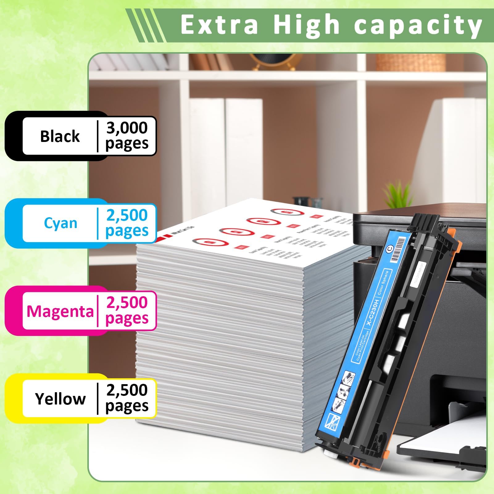 do kasety z tonerem Xerox C235 C230 (z chipem), zamiennik 006R04383 006R04384 006R04385 006R04386 kompatybilny z Xerox C235DN/C230DNI kolorowa wielofunkcyjna drukarka wysokowydajny wkład atramentowy