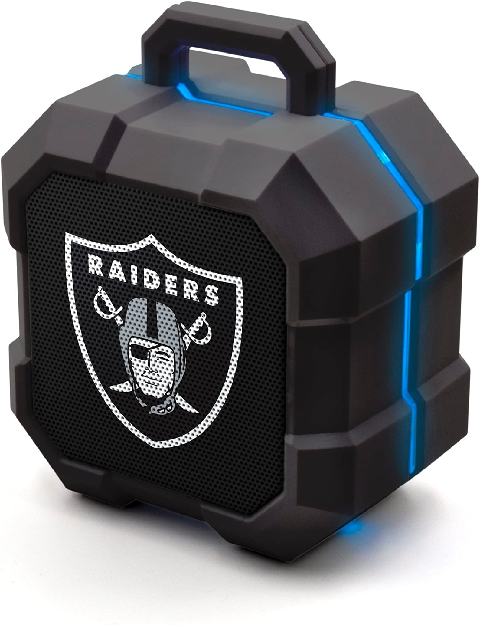 - NFL Shockbox LED Wireless Bluetooth Speaker - Water Resistant IPX4, 5.0 Bluetooth with Over 5 Hours of Play Time - Small Portable Speaker - Officially Licensed NFL, Perfect Home & Outdoor Speaker