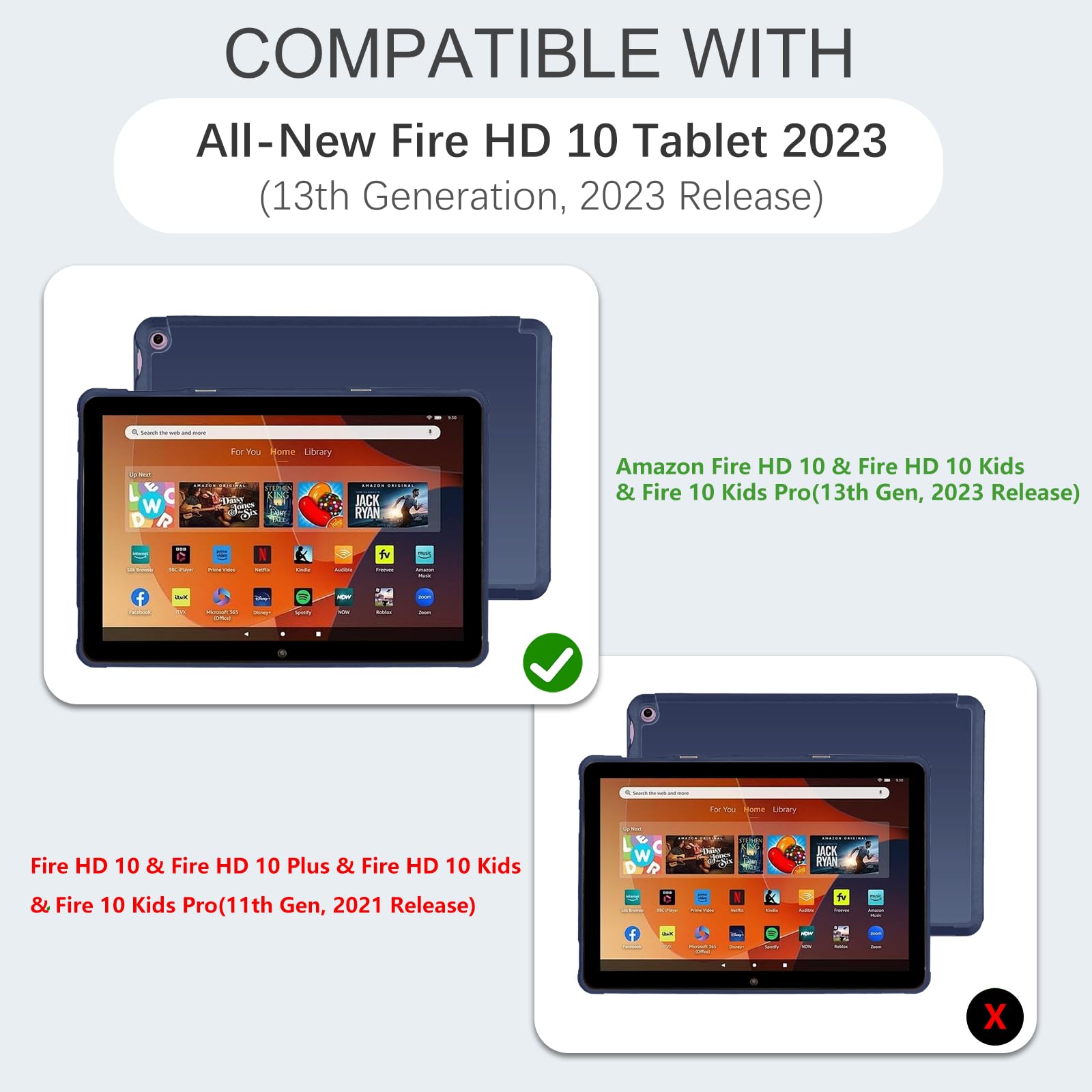 Fire HD 10 Tablet Case (13th Gen, 2023), DJ&RPPQ Dual Angle Lightweight - View #12
