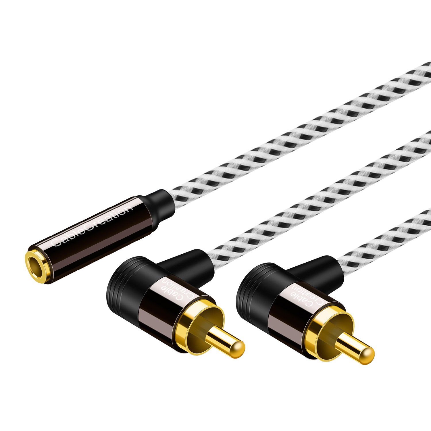 CableCreation 3.5mm to RCA Cable, 20CM 3.5mm Female to RCA Male Stereo Audio Cable/RCA Stereo to 3.5mm for TV, Smartphones, MP3, Tablets, Speakers, Home Theater, 0.75FT