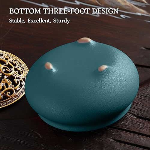 Miniatura 5 de Quemador de incienso de bobina, soporte para quemador de incienso de cono de cerámica, adecuado para inciensoconobobinapalo, salvia, incienso de