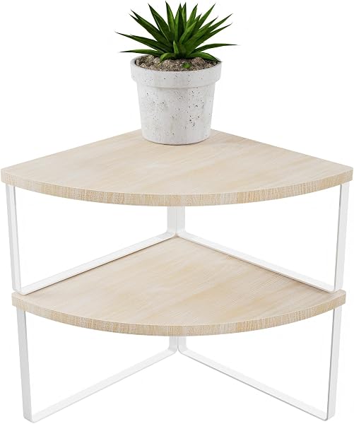 Golener DDJJ-naturalbeige Set of 2 Corner Shelves