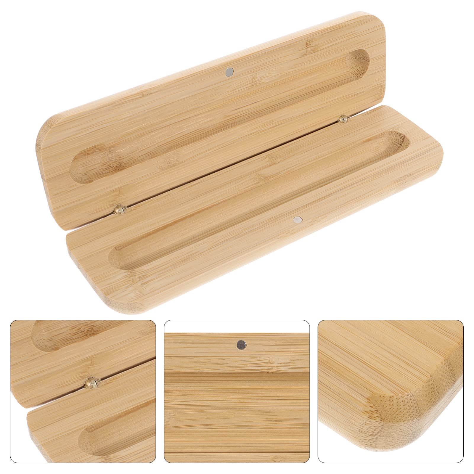 Gadpiparty 4 Pezzi Scatola Portapenne Naturale Custodia Multifunzionale per Stazione Studio e Casa Design Retrò per Regali e Organizzazione Cancelleria