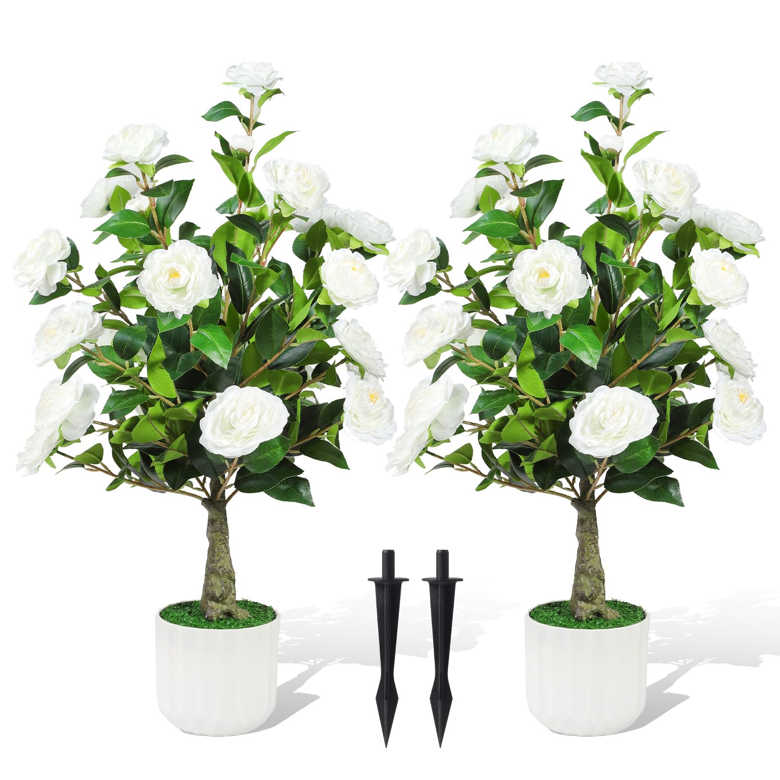 Gladeup 32 Artificial Camellia Tree Set of 2