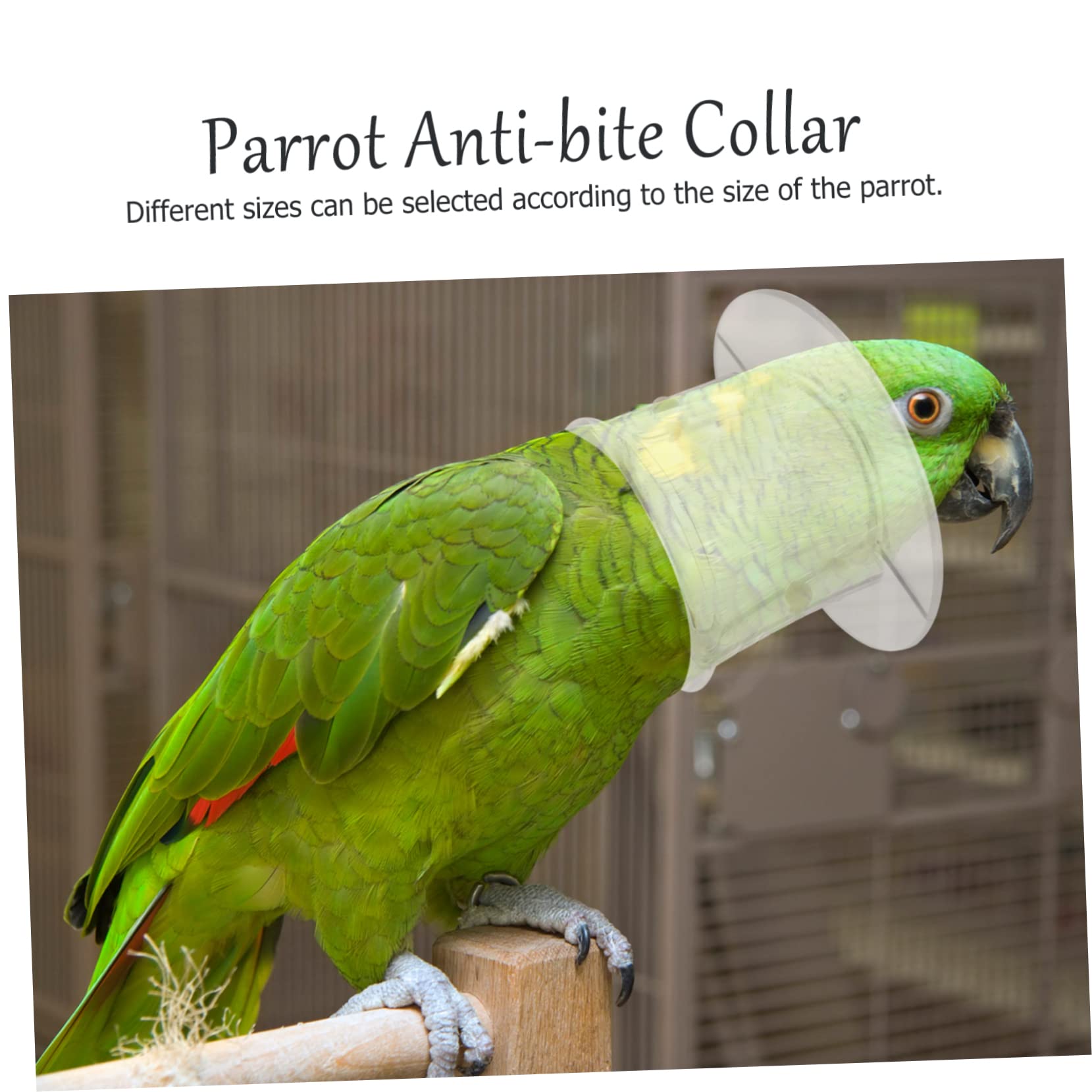 FONDOTIN Parrot Pluck Collar Bird Collar Large Extension Bird Supplies Macaw Cockatoo Acrylic Comfortable Secure Fit